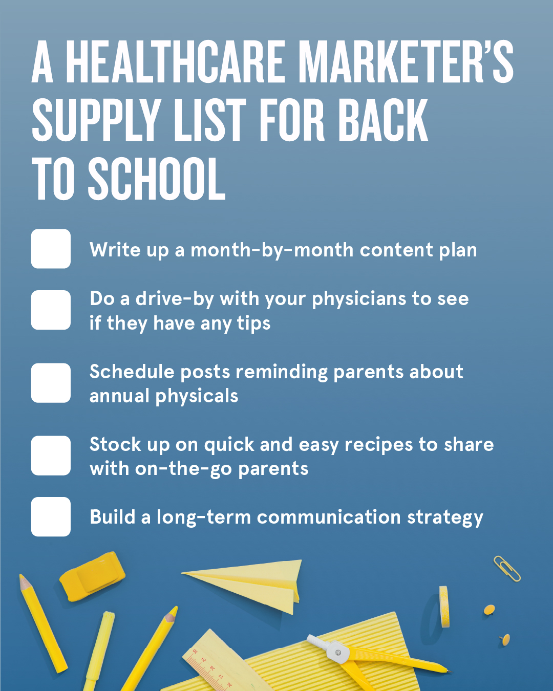 Back to school checklist